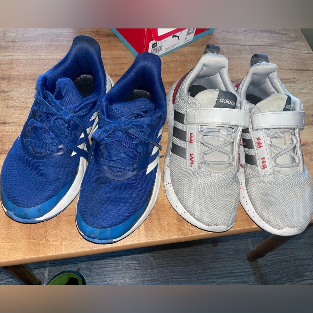 Adidas boys (2pair) 1 royal blue  1 grey